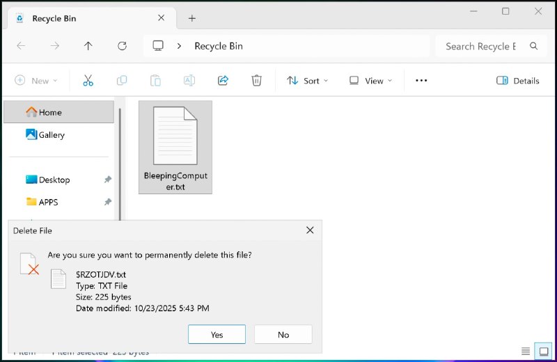 В Windows сломали Корзину, но только на вид