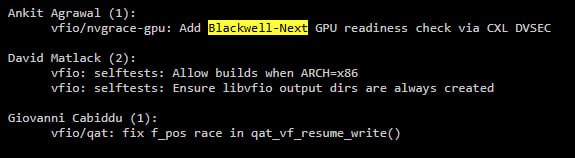 В Linux всплыл Blackwell-Next от NVIDIA