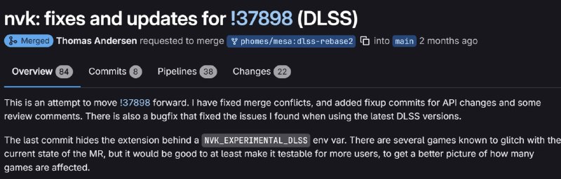 В NVK для Linux добавили экспериментальную поддержку DLSS